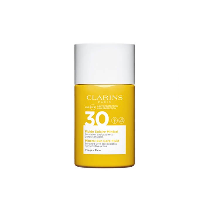 CLARINS Fluide Solaire Minéral Visage UVA/UVB 30 - Enrichi en
