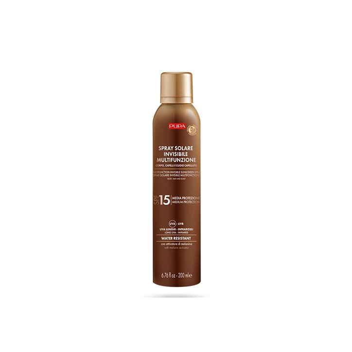 PUPA Spray Solaire Invisible Multifonctions - SPF15 PUPA Spray Solaire Invisible Multifonctions - SPF15