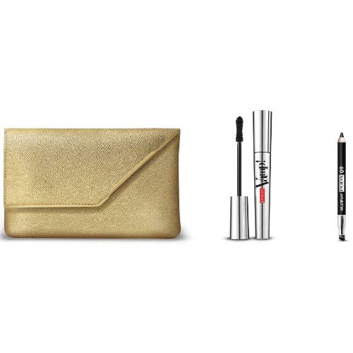 PUPA Kit Mascara & Mini EYELINER/OMBRE À PAUPIÈRES & Trousse PUPA Kit Mascara & Mini EYELINER/OMBRE À PAUPIÈRES & Trousse