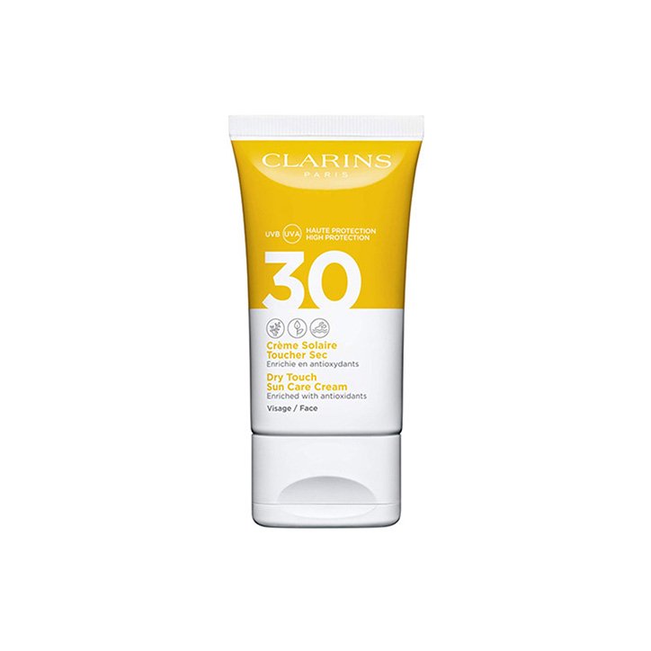CLARINS Crème Solaire Toucher Sec Visage UVA/UVB 30+ - Enrichie CLARINS Crème Solaire Toucher Sec Visage UVA/UVB 30+ - Enrichie