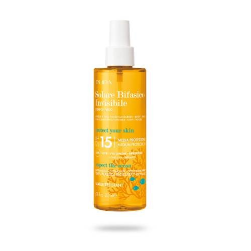 PUPA Soin Solaire Biphase Invisible SPF15 - Corps et Visage PUPA Soin Solaire Biphase Invisible SPF15 - Corps et Visage