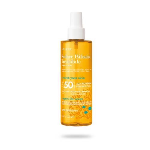 PUPA Soin Solaire Biphase Invisible SPF50 - Corps et Visage PUPA Soin Solaire Biphase Invisible SPF50 - Corps et Visage