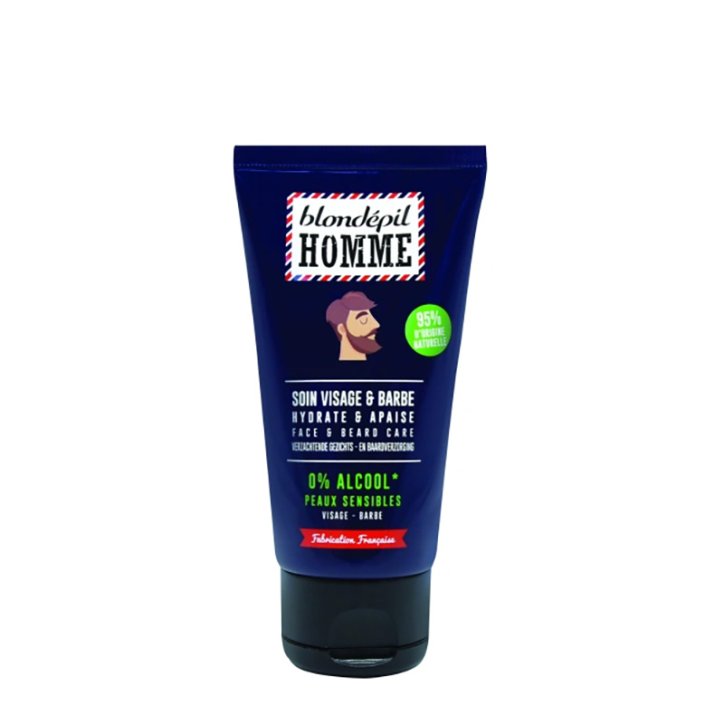Blondépil Homme Soin Apaisant - Visage & Barbe - 95% Naturel Blondépil Homme Soin Apaisant - Visage & Barbe - 95% Naturel