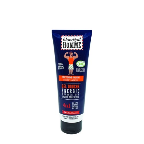 Blondépil Homme Gel Douche Energie 4 en 1 - 98% Naturel