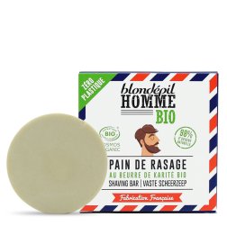 Blondépil Homme Pain de Rasage - Au Beurre de Karité Bio - 98%