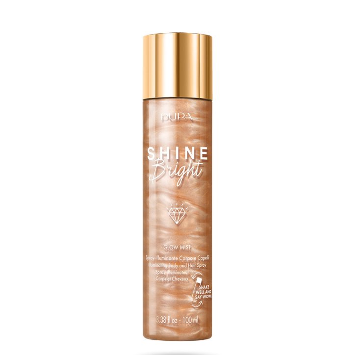 PUPA Shine Bright Glow Mist - Spray illuminant pour le corps et
