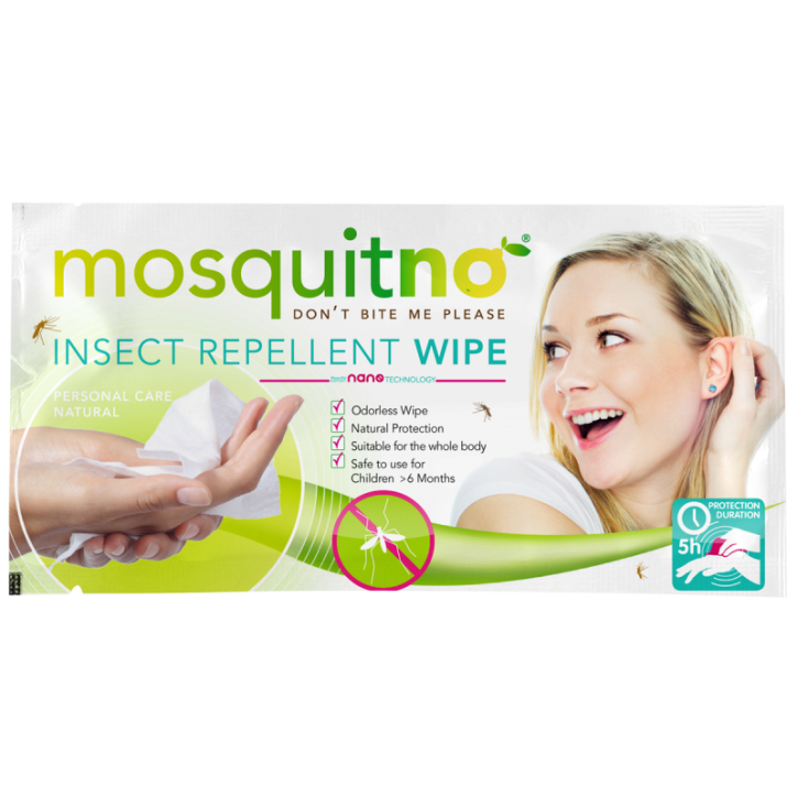 MosquitNo Lingettes Anti-Moustiques/Insectes 8718164112270 MosquitNo Lingettes Anti-Moustiques/Insectes 8718164112270