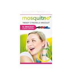 MosquitNo 5 verstellbare Anti-Mücken-Armbänder - Zufällige