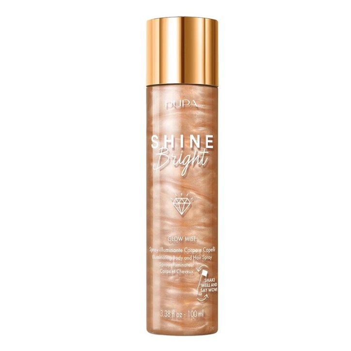 PUPA Shine Bright Glow Mist - Leuchtendes Spray für Körper & PUPA Shine Bright Glow Mist - Leuchtendes Spray für Körper &
