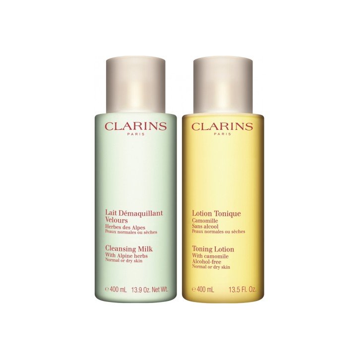 CLARINS Duo Démaquillant - Peaux Normales à Sèches - Lait + CLARINS Duo Démaquillant - Peaux Normales à Sèches - Lait +